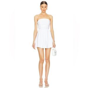 Strapless White Mini Dress - Elegant Summer Dress